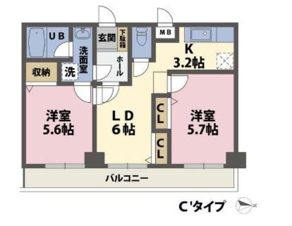 ルミエール新城の物件間取画像